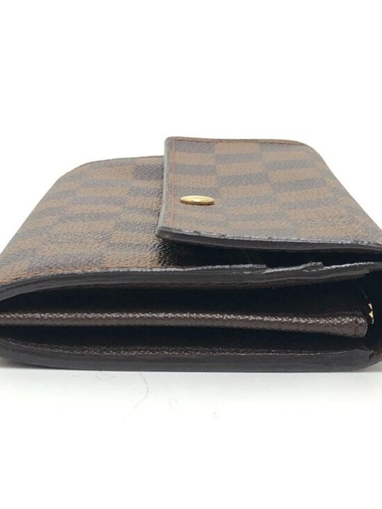 Louis Vuitton Long Wallet Portefeuille Sarah Damier Canvas Ebene Brown - Picture 4 of 9